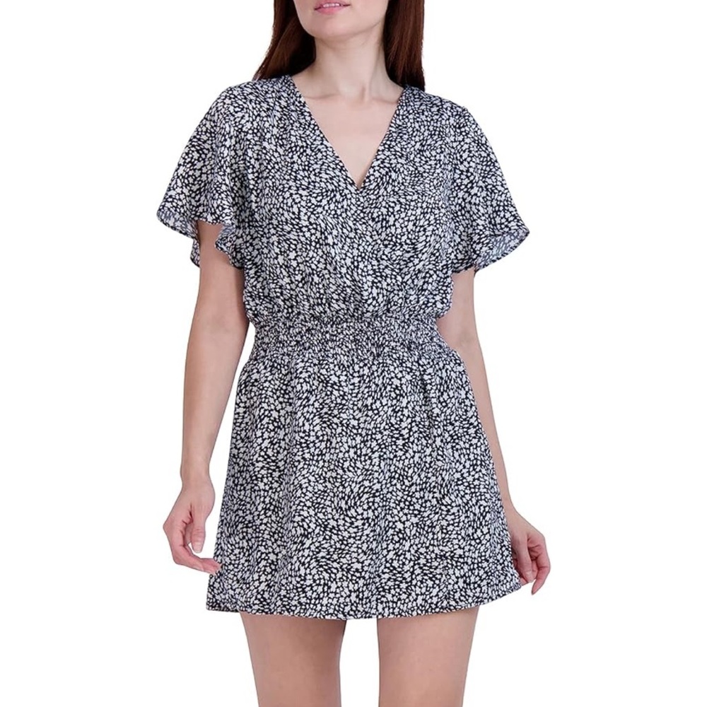 Black and White Floral Romper | BCBG